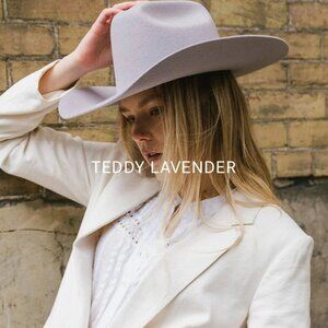 Gigi Pip Limited Edition Teddy Cattleman Cowboy Hat in Lavender